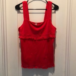JCrew tank top with fringe small